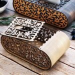 Porte-serviettes décoratif à motifs floraux – Image 2