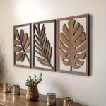 Ensemble d'art mural en bois- Auto-adhésif, facile à installer