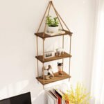 Étagères murale suspendu en bois et corde - 6 metres – Image 3