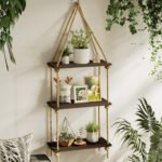 Étagères murale suspendu en bois et corde - 6 metres – Image 2